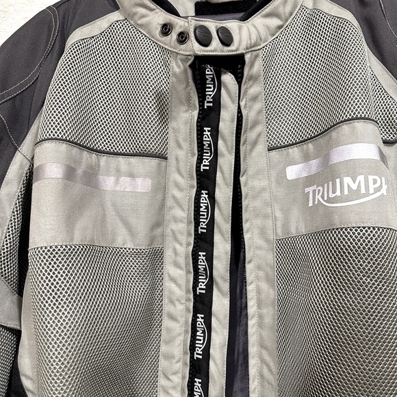 Triumph motorcycle riding touring mesh jacket removable inner lining Size 54-64 - Picture 8 of 14